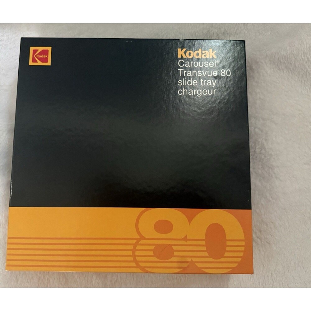 Kodak Carousel Transvue 80 Slide Tray Charger NOS Unused w Box Instructions